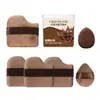 Puff de polvo de galleta de chocolate no come polvo q-bomba cojín de aire flocado mini pulgar corrector dedo malvavisco puff de polvo