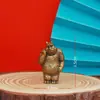 Latão Maciço Cobre Puro Pequenos Enfeites Peças de Mão para Mesa Urso Grande e Urso Pequeno Decoração Artesanato Enfeites