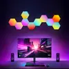 Luz Ambiente Rgb Inteligente Colmeia Rítmica Sensível ao Som Colorida Festa em Casa Gaming Luz Quântica Controle de Som e Luz
