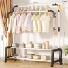 Perchero Simple de Pie para Dormitorio del Hogar, Barra Retráctil para Secar Ropa en Interiores, Colgador de Ropa, Tendedero para Balcón, Hogar