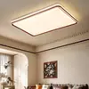 Lámpara de Techo Estilo Medieval con Veta de Madera de Nogal para Sala de Estar, Luz LED de Espectro Completo para Protección Ocular, Minimalista Moderna para Dormitorio Principal y Comedor