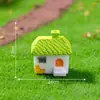 Paisaje en Miniatura Creativo Retro Casa de Campo con Tejado de Paja Casa con Chimenea Decoración de Paisajismo DIY Accesorios Adornos en Miniatura