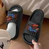 Apcans2025 Zapatillas de Perro Manzana Lindas de Dibujos Animados para Mujer Verano Interior Antideslizantes Dormitorio Estudiantil Sandalias para el Hogar