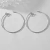 Pinzas para Orejas Exageradas de Círculo Europeas y Americanas Sin Perforación para Mujeres, Pinzas de Triángulo de Moda y Simples, Aros Lisos, Pendientes Versátiles de Alta Gama