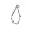 Pingente de Contas de Coroa para Corrente de Celular para Mulheres, Acessório de Capa de Celular de Luxo, Pulseira de Contas, Estilo Curto, Ornamento de Pulso de Nicho