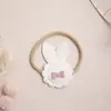 Acessório de cabeça infantil europeu e americano Anel de cabelo de coelho de Páscoa em desenho animado Faixa fina para cabelo de bebê Faixa de cabeça de nylon sem costura para bebê Atacado