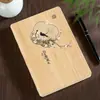 Cuaderno de Madera Lujo Accesible Caja de Regalo Patrón Logo Personalizado Madera Dura Oscura y Clara Nota de Negocios A5 Recuerdo