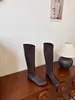 Nueva Colección Otoño/Invierno 2026: Botas elásticas de punta redonda, corte ajustado, botas altas, botas de moda y elegantes por encima de la rodilla para mujer