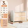 Armário de Armazenamento de Aço Prateleira de Armazenamento Doméstico Estante de Livros para Quarto Armário de Armazenamento Multi-Camadas de Piso para Varanda com Porta Armário de Armazenamento para Sala de Estar