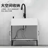 Fregadero de Cocina de Acero Inoxidable con Gabinete Integrado, Fregadero para Lavar Platos para Viviendas de Alquiler, Gabinete Sencillo de Madera Maciza con Fregadero Simple o Doble