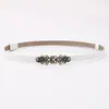 Cinturón Fino de Cuero Artístico Hueco Vintage para Mujer, Cinturón Delgado Ajustable para Cintura de Mujer, Fajín Versátil para Decoración de Vestidos