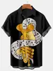 Camisa de Manga Corta con Estampado Digital Estilo Hawaiano para Vacaciones, Nueva Moda Tendencia Europea y Americana para Hombre