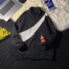 Suéter cárdigan waffle para hombre otoño 2023 marca de moda estilo holgazán abrigo estilo Hong Kong volantes guapo suelto cuello alto ropa superior