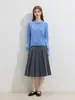 Cárdigan de Punto de Lana con Cuello Polo Simple de Gama Alta para Mujer Primavera/Otoño Nuevo Holgado Casual Versátil