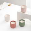 175ml Ins Simple Estilo Europeo Hogareño Cerámica Relieve Vela Aromática Contenedor Tarro de Vela Vacío Portavelas Taza para Velas