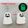 Aretes de Halloween Fantasma Luminoso 3D Calabaza Dulce de Maíz Colgante Collar Joyería de Halloween