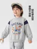 Moletom Crewneck Europeu Masculino 2026 Outono Nova Chegada Top Crianças Bebê Criança Pequena Estilo Primavera e Outono Roupa Infantil Tendência