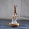 Colgante de Botella con Tapa de Madera de Haya, Botella Difusora de Aroma para Armario de Coche, Pinza para Ambientador de Coche Adecuada para Difusor Doterra