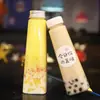 Botella Cónica de 300ml para Jugo y Té de Leche Transparente Engrosada Desechable para Llevar Grado Alimenticio Famosa en Internet Botella Creativa para Bebidas