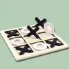 Tablero de Madera Nueve en Raya Xo Tic-Tac-Toe Transfronterizo Juguete Infantil Juego de Mesa de Pensamiento Lógico Padre-Hijo Venta al por Mayor Desarrollo de la Inteligencia