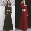 Traje de Vestido Largo Ajustado con Escote de un Hombro Abierto con Cordones y Revelación del Ombligo para Mujer, Sexy, de Noche, para Club Nocturno, Nuevo de Primavera 8296