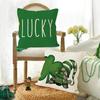 Calle. Funda de Almohada Navideña de Patrick Hogar Vacaciones Sofá Funda de Almohada Decorativa Lino Transfronterizo Impreso Funda de Cojín