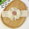 Faixa de cabelo de crochê com flor de fio, colorida, coreana, transfronteiriça, popular, para bebês e crianças, doce e fofa
