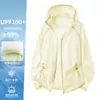 Tono de piel blanco frío Ropa de protección solar de hilo crudo para exteriores Mujer 2026 Nueva Chaqueta Ligera Suelta con Protección UV