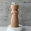 Vela Perfumada Cilíndrica Europea Casual Atmósfera Muebles Creativos para el Hogar Vela Pilar Marrón Arte Geométrico