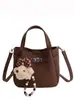 Bolsa Tote Pequena Vintage com Padrão de Lichia de Nicho para Mulheres 2026 Novo Estilo Coreano Bolsa de Mão de Luxo Leve Bolsa Saco Bolsa Transversal