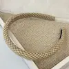 Presilha de Cabelo de Esponja Vintage com Tecido Fino, Tiara Estilo Coreano, Tiara Alta Xadrez para o Início do Outono, Design Único Que Faz o Rosto Parecer Menor