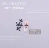 Zm Nuevo Super Flash Circonita Cruz Joyería para Uñas Arte de Uñas Joyería de Circonita Incrustada Plata Blanco Negro Cobre Joyería de Diamante para Uñas 28