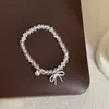 Pulseira de Cristal Branco Transparente Irregular de Verão para Mulheres Personalidade Simples Moda Tendência Versátil Pulseira de Pulso Joia