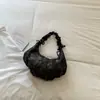 Bolsa de Bolinho Estampa de Leopardo Moda Retrô Outono 2026 Nova Bolsa Leve de Axila Sensação Preguiçosa Relaxada Bolsa de Ombro Único Transversal