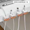 Organizador de cables para escritorio, sin taladro, adhesivo fuerte, almacenamiento sin rastro, anti-enredo, herramienta de fijación de cables de datos para oficina