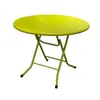 Mesa Plegable Redonda Pequeña de Acero Inoxidable para Casa de Alquiler para Comer y Tareas Mesa Cuadrada para Puesto Exterior