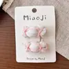Pinza y Goma para el Cabello de Rayas Rosas Dulces y Frescas Estilo Coreano para Niños, Pinza Floral de Caramelo Versátil