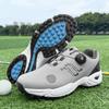 Zapatos de Golf para Hombre y Mujer, Nuevos Clavos Fijos, Zapatos de Golf Nuevos, Cómodos y Transpirables, Botones Laterales Giratorios para Hombre