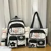 Mochila Transparente Fresca y Dulce Estilo Dopamina para Niñas, Mochila de Alto Valor Estilo Japonés para Estudiantes de Secundaria y Preparatoria