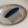 Horquilla de Pelo Ovalada de Tela Francesa Simple Flequillo Lateral Cabello de Princesa Moño Peine Lateral para el Cabello Accesorio para el Cabello