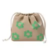 Bolsa de maquillaje con cordón de lunares estilo coreano para mujer, nueva moda 2026, bolsa de almacenamiento de gran capacidad para cuidado de la piel, portátil