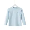 Camiseta de baixo para crianças, outono para meninos em algodão puro, roupa íntima quente para crianças maiores e adolescentes, top de camada interna, pijama para meninas