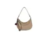 Bolsa Pequena Feminina de Couro Macio em Formato de Meia-Lua para Ombro ou Transversal Casual Versátil Alça de Ombro Ajustável Tendência para o Dia a Dia