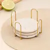 Estante de Almacenamiento para Posavasos de Café de Hierro Forjado Transfronterizo Estante Creativo para Exhibir Posavasos de Agua Estante de Almacenamiento para Escritorio del Hogar
