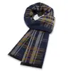 Bufanda de Cuadros Negra y Gris Estilo Británico para Hombre, Cálida Gruesa de Invierno Versátil, Mezcla de Lana Cuadros Estilo Masculino