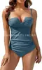 Maiô Feminino Amazon Push-Up Cruzado Peça Única Controle de Barriga Maiô Sem Alças Suporte Emagrecedor