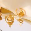 Anillo de Amor Fundido Gotas de Agua de Venta Caliente Transfronterizo para Mujer, Anillo de Apertura Hueca Dulce y Cool, Nuevo Estilo, Joyería Moderna Personalizada