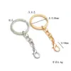 Hebilla de Puerta de 3 Puntos Accesorios de Joyería Anillo de Resorte Combinación de Llavero Anillo Abierto de Metal Cierre de Langosta Hebilla para Colgar Muñecas