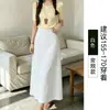 Falda de Lyocell para Mujer, Nueva Primavera/Verano Cintura Alta Adelgazante Larga Elegante Tencel Bodycon Falda Midi de Corte A
