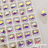 Explosiones de sonido de sacudida 8*8mm copo de nieve taladro de uñas puntiagudo color mágico japonés taladro de vidrio para uñas accesorios DIY decoración de uñas